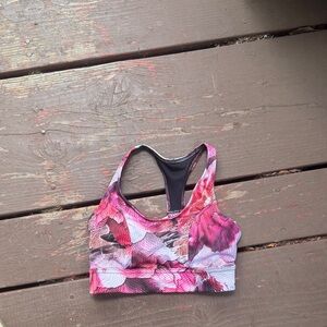 Floral Pink Sports Bra